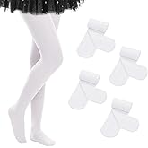 Century Star 4 Pairs Tights for Girls-Soft Footed Ballet Dance Toddler Tights Stockings School Uniform Kids Leggings