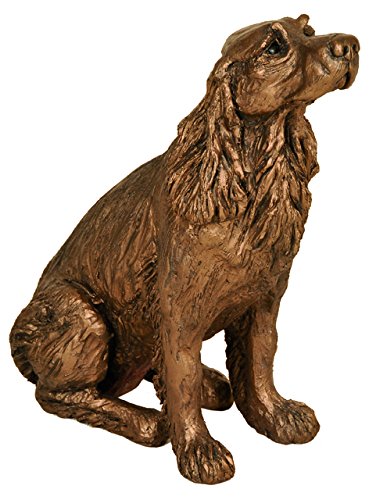 Farm and Garden Winston - Springer Spaniel Sitting cold cast bronze sculpture ornament by Harriet Dunn