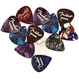 Fender Premium Picks Sampler - 12 Pack Includes Thin, Medium & Heavy Gauges