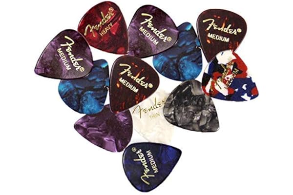 Fender Premium Picks Sampler - 12 Pack Includes Thin, Medium & Heavy Gauges (Austin Bazaar Exclusive)