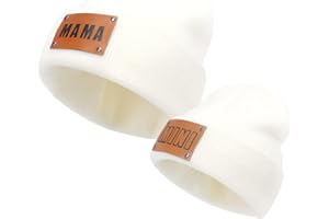 DANMY Parent-Child Beanie Hat,Mother & Baby Daughter/Son Winter Warm Knit Hat,Kids Soft Beanie Cap