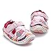 Lidiano Baby Toddler Sewing PU Leather Hook & Loop Cartoon Non-slip Sandals (6-12 Months, Pink)