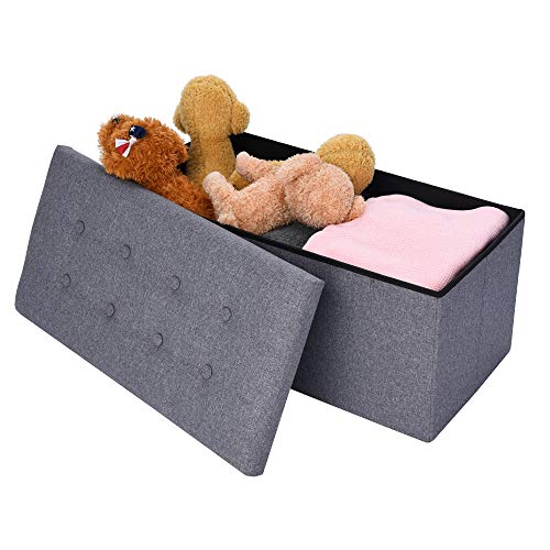 image for Iusun Home Accessories Iusun Household Storage Folding Stool Linen Ott