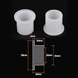 sourcing map 4pcs Flanged Sleeve Bearings 20mm Bore 24mm OD 26mm Nylon Bushings view 2