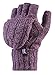 HEAT HOLDERS - Women's Thermal Converter Fingerless Cable Knit 2.3 Tog Gloves - One Size (Purple)