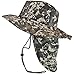 Boonie Bush Safari Outdoor Fishing Hiking Hunting Boating Snap Brim Hat Sun Cap with Neck Flap (Digital Camo, L)