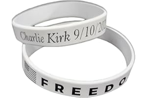 COLISPAR Charlie Kirk Freedom Memorial Rubber Silicone Band Wristband Bracelets for Men Women, Charlie Kirk Merch Merchandise, Turning Point USA American True Hero I Am We Are All Charlie Kirk Now In Memory Of Charlie