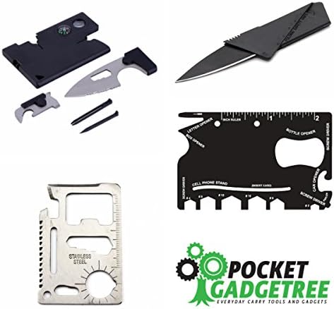 Survival multi tool bundle pack- Set of 4 emergency credit card tools that fit in any wallet!