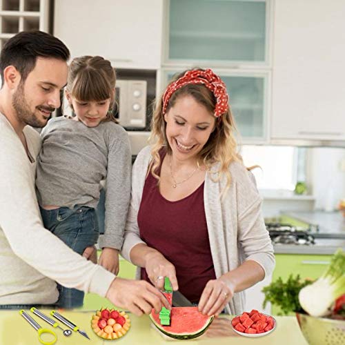 image for SauceDa Watermelon Windmill Cutter 5 Pack, Stainless Steel Watermelon 