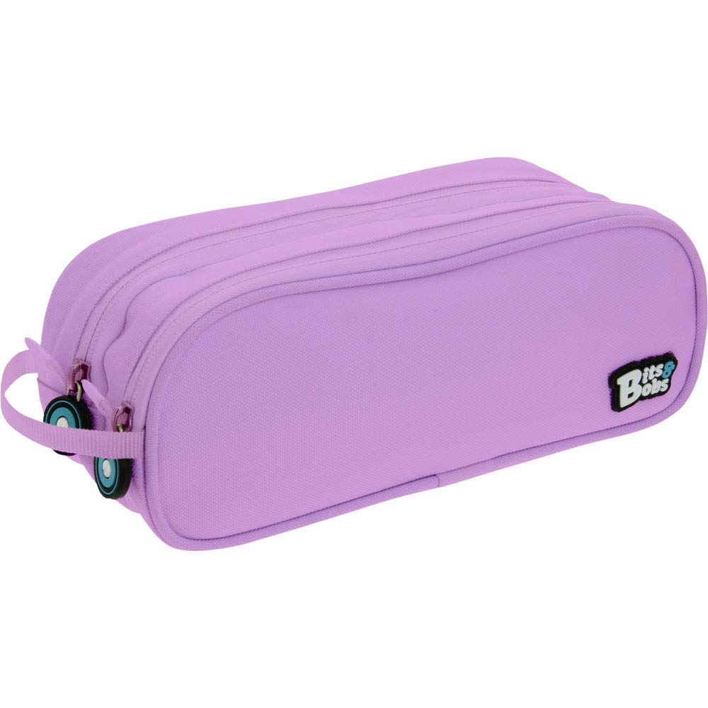 Grafoplas Bits & Bobs 37543964 Double Pencil Case Lavender 24.5 x 9.5 cm