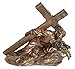 US 10 Inch Jesus Carrying The Cross Cold Cast Bronze Sculpture Figurine