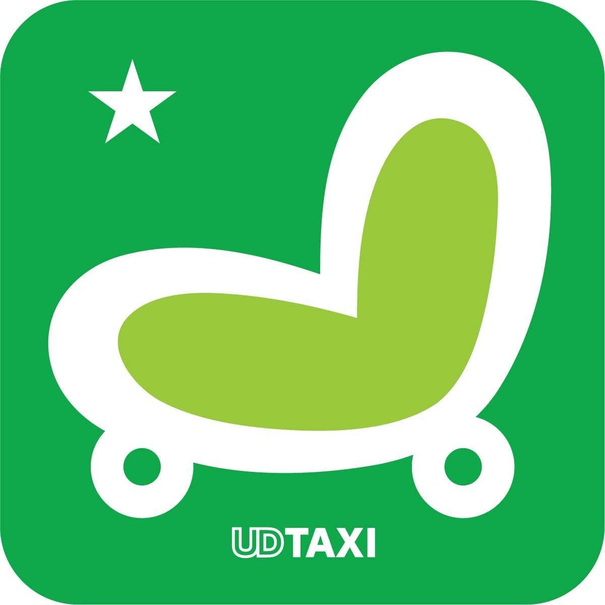 Amazon Exproud製 標準仕様ユニバーサルデザインタクシー認定車両 レベル1 星1 ステッカー シール 16x16cm Udtaxi 車体表示 サイン マーク 車 バイク