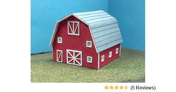 Amazon Com Train Time Laser Ho Scale Laser Cut Barn Kit Toys Games