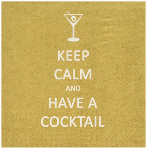 Paperproducts Design 20-Pack Keep Calm Cocktail Paper Cocktail Napkins