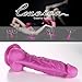 Louviva Realistic Silicone Dildo - 7 inch Women Sex Toys with Balls and Strong Suction Cup for Beginners Vaginal G Spot and Anal Play (Purple)