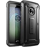 SupCase Full-Body Rugged Holster Case for Moto G5 Plus, with Built-in Screen Protector for Moto G Plus (5th Generation) 2017 Release, Unicorn Beetle PRO Series - Retail Package (Black/Black)