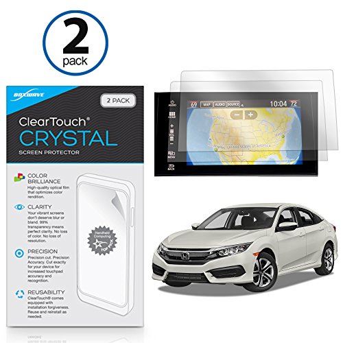 BoxWave Honda 2017 Civic (7 in) Screen Protector, [ClearTouch Crystal (2-Pack)] HD Film Skin - Shields from Scratches for Honda 2017 Civic (7 in), 2017 Civic Hatchback (7 in)