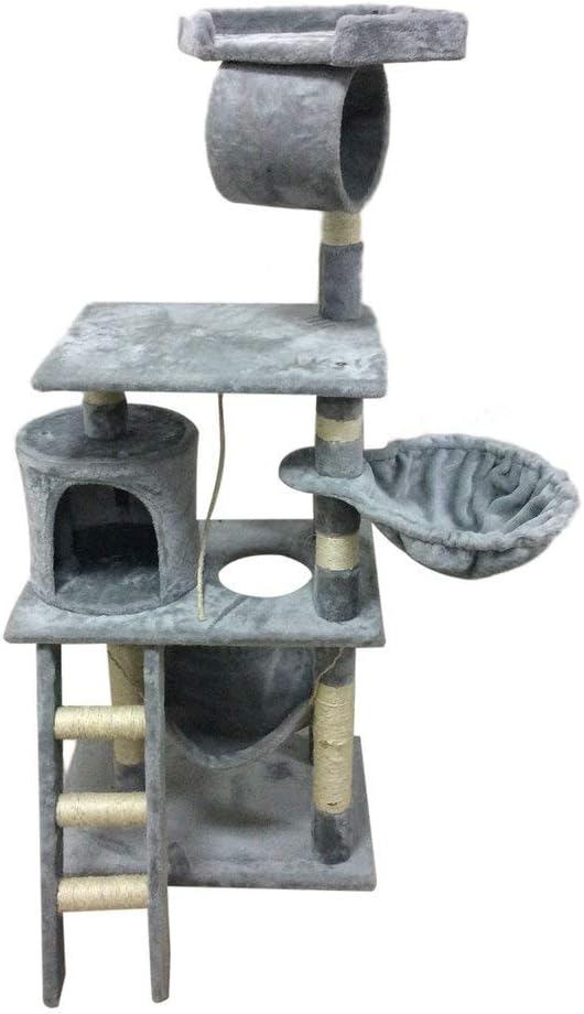 Homgrace Cat Scratch Post Pet Play Towers Tree Kittens Lounger Sleeping Bed House Activity Centre Toy Climber for Indoor Cats