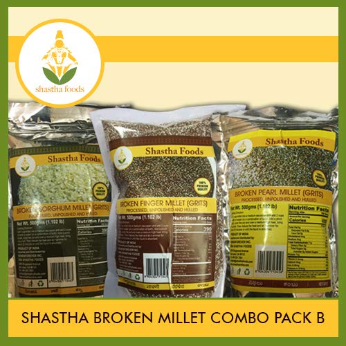 Buy Shastha Broken Millet Combo B (Contains 6 Pkts) Broken Finger