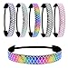 FROG SAC 6 Mermaid Elastic Headbands for Girls, Adjustable Non Slip Headband Hair Accessories for Kids, Stretch No Slip Head Bands for Preteen, Girl Mermaids Birthday Party Favors