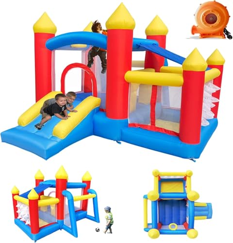 Ballsea Hüpfburg Mit Gebläse für Kinder von 3 Bis 8 Jahren - Indoor 312×272×200cm