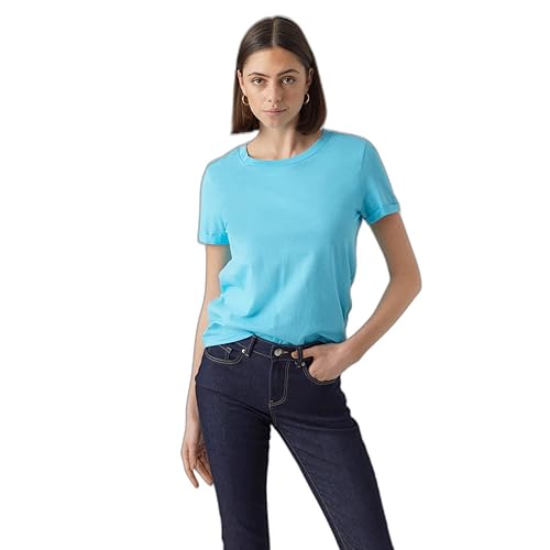 VERO MODA Women's Vmpaula S/S T-Shirt Noos, Bachelor Button, XS