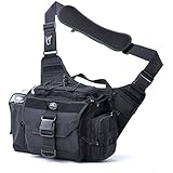 SHANGRI-LA Multi-functional Tactical Messenger Bag Tactical Range Bag Camera Bag Assault Gear Sling Pack Shoulder Backpack MOLLE Modular Deployment Gun Holsters Cases Bags for Hunting Fishing Shooting