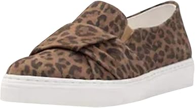 Amazon Com Coolcci Women S Leopard Loafers Comfort Walking