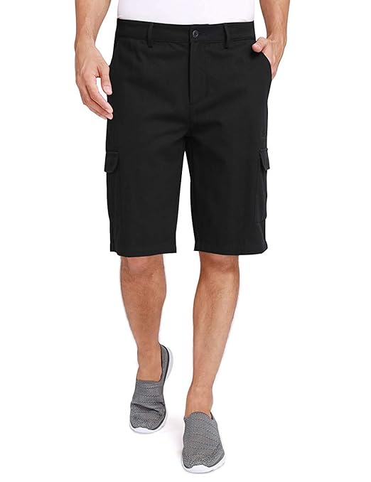 CAMEL CROWN Herren Cargo Shorts Sweatshorts Kurze Hose Reißverschluss 100% Baumwolle Sommer Shorts für Männer Lässige Hosen m