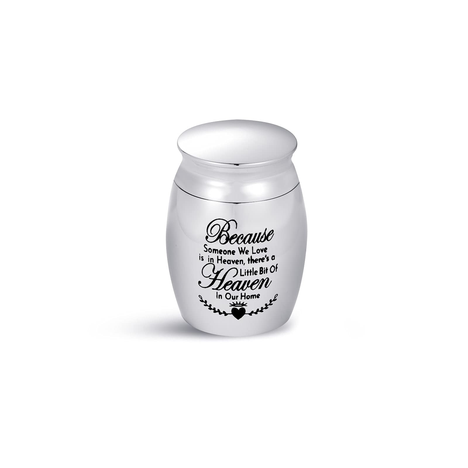 Mini Cremation Urn for Ashes Sepulchral Cinerary Funeral Keepsake Dad Family Cat Dog Pet Mom Heaven In Our Home Memorial Jar