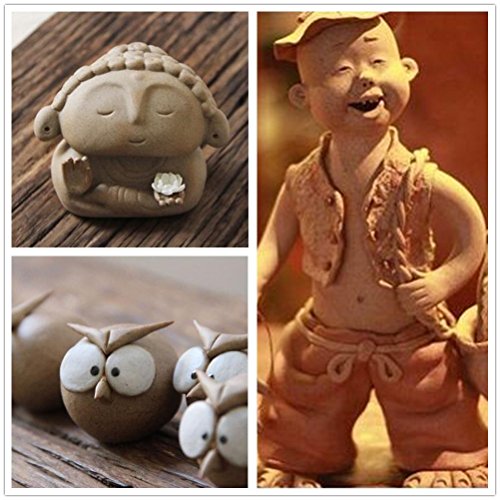 Ejiubas Clay Sculpting Tools Polymer Stylus Tool Set 5 X 2 Way Dotting Tool Modeling Clay 5 Pcs Rubber Brushes Wipe Out Tool Pottery Supplies Ceramics Tool Kit 10Pcs - Thumbnail 2
