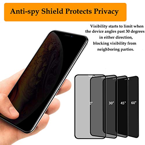 Sameriver iPhone 11 Pro/ iPhone Xs/X Privacy Screen Protector, [1-Pack] Full Coverage Anti-Spy Anti-Scratch Tempered Glass Film Shield for iPhone 11 Pro/ Xs/X 5.8 inches - Thumbnail 5