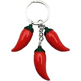 MMQXWZG Red Chili Pepper Keychain Pendant Vegetable Keychains Pepper Key Ring