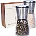 Best Salt grinders and Mills – Pepper mill Grinder and Salt Shaker Set - Reffilable Stainless Steel - Adjustable Coarseness Mill - Easy to Refill Salt n Pepper Shakers (Large Set of 2 Grinders)
