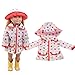 Gbell Hat Raincoat Rain Clothes Suit for 18 Inch American Girl Doll Clothes Accessory Girl's Toy (Multicolor)