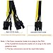 COMeap 8 Pin male to Dual 2x 8 Pin (6+2) male PCI Express Power Adapter Cable for Graphics Video Card 24-inch (62cm)
