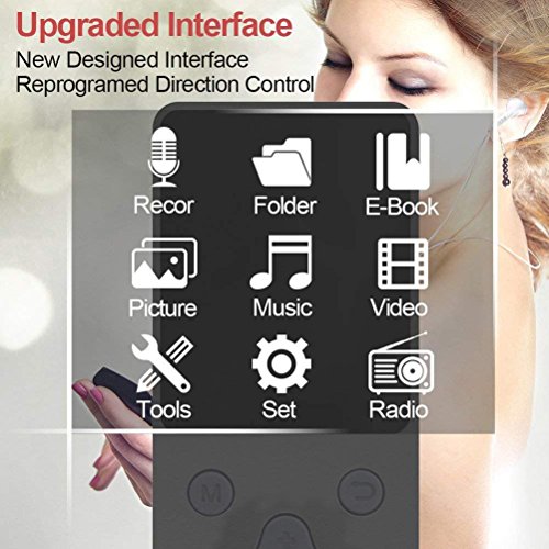 Portable Ultra Slim MP3 MP4 Hifi Lossless Music Large Screen Player,With FM Radio Recorder E-book (Black) - Thumbnail 5