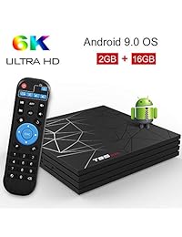 Caja de TV Android 9.0, Yagala T95 Max Android Box 2 GB DDR3 16 GB eMMC WiFi 2,4 G 1080p 6 K HDR Smart TV Media Box