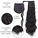 Stamped Glorious Clip in Ponytail Extension Synthetic Wrap Around Long Wavy Ponytail for Lady Women Girl Magic Paste Ponytail Hair Piece(24 Inch,4#)
