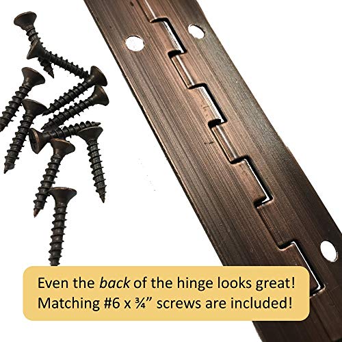11/2" x 48" Continuous Piano Hinge Heavy Duty .060" Leaf Thickness