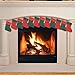 Ivenf Christmas Mini Stockings, 12 Pcs 7 inches Red Green Twill Stockings, Gift Card Silverware Holders, Bulk Treats for Neighbors Coworkers Kids, Small Rustic Red Xmas Tree Decorations Set