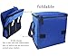 MIER 30Cans Collapsible Soft Cooler Bag Insulated Picnic Lunch Bag, Navy Blue, Large