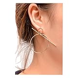 A&J. Womens Punk Club Geometric Dangle Circle Loop Earrings Alloy Drop Earrings
