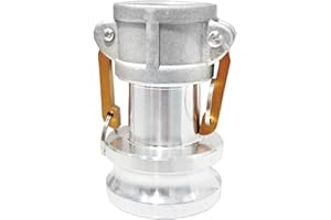 ISESLVNA Camlock Fitting Type DA, 2" Female Camlock x 3" Male Camlock, Reducer Adapter, Cam Groove Hose Fitting (Silver, 2" Female Camlock x 3" Male Camlock)