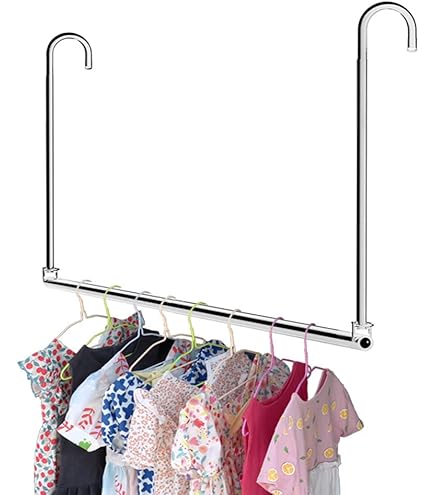 Heavy Duty Closet Rod, No Drill Telescopic Bathroom Shower