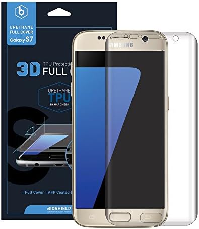 BIOSHIELD 3D Full Cover Anti-Shock Screen Protector For Galaxy S7 with Full Coverage, Edge to Edge, Anti Shock, 2H, AFP, HD [3 sheets]