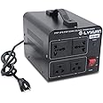 Cantonape Voltage Transformer Converter 1000 Watt Step Up/Down Convert from 110-120 Volt to 220-240 Volt and from 220-240 Volt to 110-120 Volt with 2 US Outlets, 2 Universal Outlets