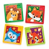 Baker Ross Woodland Friends Sliding Puzzles (Pack of 5) for Kids Party Bag Fillers