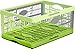 CleverMade CleverCrates 32 Liter Collapsible Storage Bin/Container: Grated Wall Utility Basket/Tote, Kiwi Green