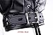 Black Leather Costume Mask Hood All Colsed with Mouth Gag Headgear Harness
